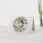 Kerstmis, gevouwen zakelijke feestdag Kaart (Voorkant)