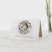 Kerstmis, gevouwen zakelijke feestdag Kaart (Voorkant)