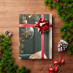 Kerstmis Gevuld met Marinegoud Cadeaupapier