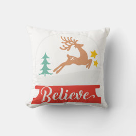 Kerstmis: Gewoon geloven (in Santa en Rendier) Kussen