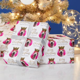 Kerstmis Gezicht Foto Aangepaste Cadeaupapier