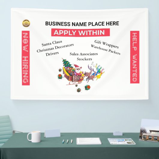 Kerstmis Gezocht Nu Huren Sinterklaas Custom Spandoek (Beurs)