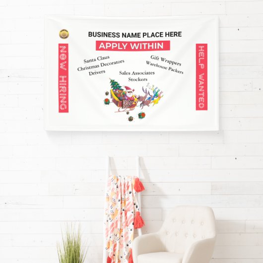 Kerstmis Gezocht Nu Huren Sinterklaas Custom Spandoek (Insitu)