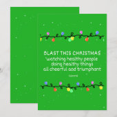 Kerstmis Gezonde mensen die gezonde dingen doen Feestdagenkaart (Voorkant / Achterkant)