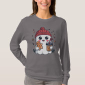 Kerstmis Ghost Iced Coffee  T-shirt (Voorkant)