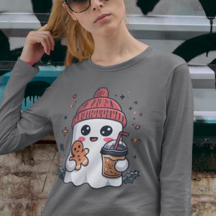 Kerstmis Ghost Iced Coffee T-shirt