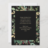 Kerstmis Gilded Greenery Black | PRETTIGE FEESTDAG Feestdagenkaart (Achterkant)