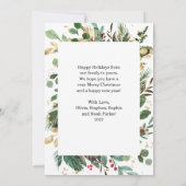 Kerstmis Gilded Greenery White | PRETTIGE FEESTDAG Feestdagenkaart (Achterkant)