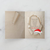 Kerstmis, Gingerbread Man Santa Hat Kaart (Binnen)