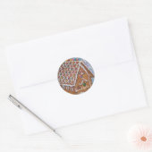 KERSTMIS GINGERBREAD SNOEP HUIS ZOETHEID RONDE STICKER (Envelop)