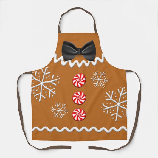Kerstmis Gingerbrood Cookie Apron Schort (Voorkant)