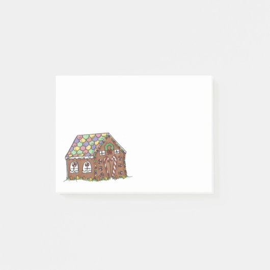 Kerstmis Gingerbrood House Holiday Snoep Post-it® Notes (Voorkant)