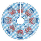 Kerstmis Gingham Ginger Jar  Kerstboom Rok (Voorkant)