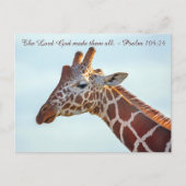 Kerstmis Giraffe Ansichtkaart Briefkaart (Voorkant)