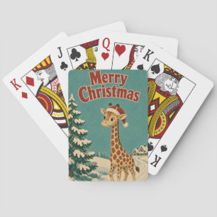 Kerstmis Giraffe Bevroren Pad Dier Pokerkaarten