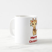 Kerstmis Giraffe Ornamenten Mok (Voorkant links)