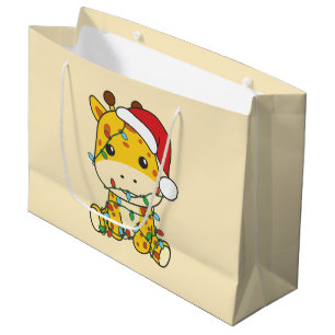Kerstmis Giraffe Winter Dieren Vakantie Giraffen Groot Cadeauzakje