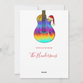 Kerstmis Gitaar cool Psychedelisch Feestdagenkaart (Achterkant)