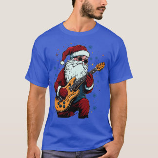 Kerstmis Gitaar Gift Kerstman Gitarist Grappig T-shirt