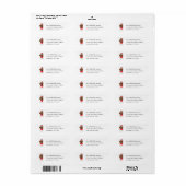 Kerstmis Gladde Vacht Dwerghond Terug Adres Etiket (Full Sheet)