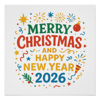 Kerstmis Glanzende Poster