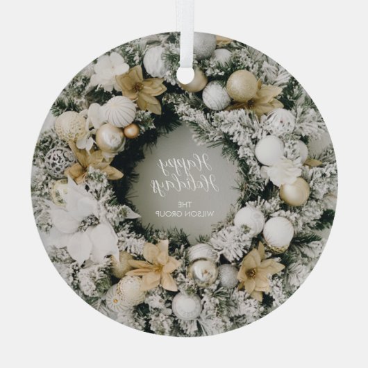 Kerstmis Glas Ornament (Achterkant)