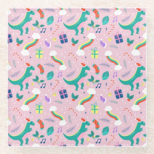 Kerstmis Glazen Onderzetter (Voorkant)