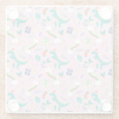 Kerstmis Glazen Onderzetter (Achterkant)