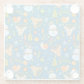 Kerstmis Glazen Onderzetter (Achterkant)