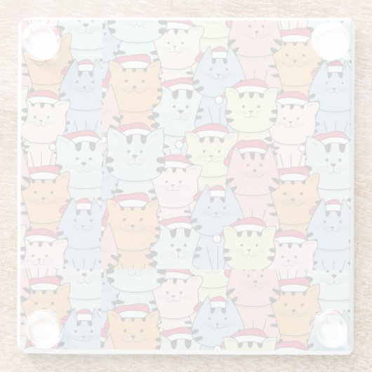 Kerstmis Glazen Onderzetter (Achterkant)