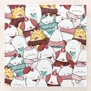 Kerstmis Glazen Onderzetter