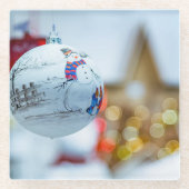 Kerstmis Glazen Onderzetter (Voorkant)