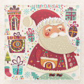 Kerstmis Glazen Onderzetter (Voorkant)