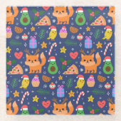 Kerstmis Glazen Onderzetter (Voorkant)