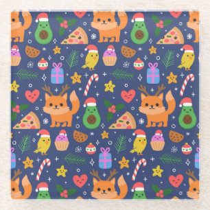 Kerstmis Glazen Onderzetter