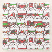 Kerstmis Glazen Onderzetter (Voorkant)