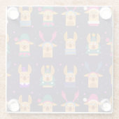 Kerstmis Glazen Onderzetter (Achterkant)