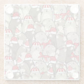 Kerstmis Glazen Onderzetter (Achterkant)