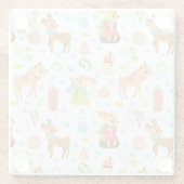 Kerstmis Glazen Onderzetter (Achterkant)