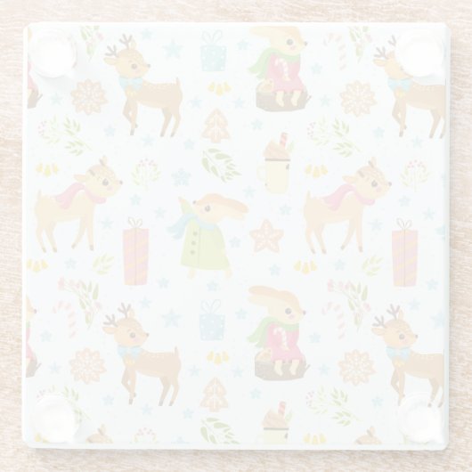 Kerstmis Glazen Onderzetter (Achterkant)