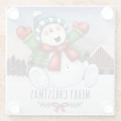 Kerstmis Glazen Onderzetter (Achterkant)