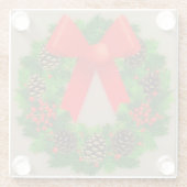 Kerstmis Glazen Onderzetter (Achterkant)