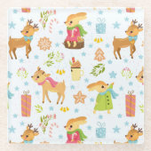 Kerstmis Glazen Onderzetter (Voorkant)