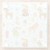 Kerstmis Glazen Onderzetter (Achterkant)