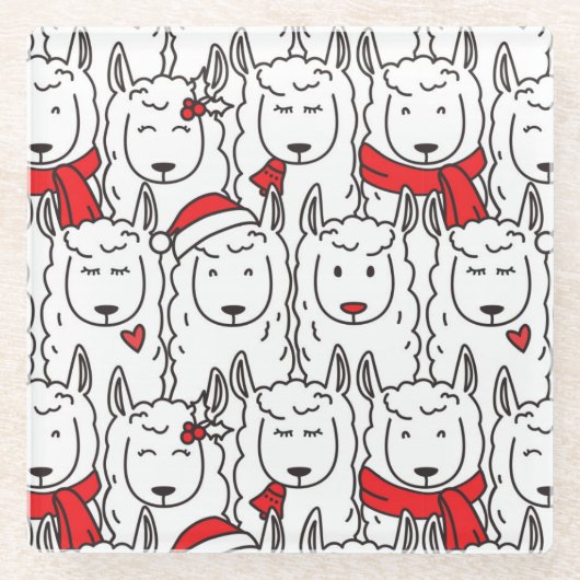 Kerstmis Glazen Onderzetter (Voorkant)