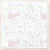 Kerstmis Glazen Onderzetter (Achterkant)