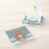 Kerstmis Glazen Onderzetter (Schuin)