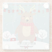 Kerstmis Glazen Onderzetter (Achterkant)