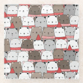 Kerstmis Glazen Onderzetter (Voorkant)