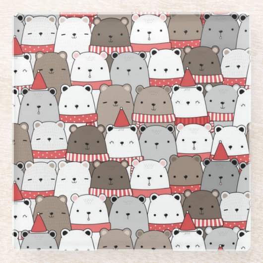 Kerstmis Glazen Onderzetter (Voorkant)